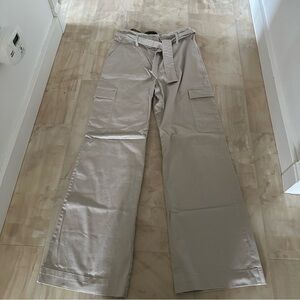 Dynamite Beige Wide-Leg Cargo Pants